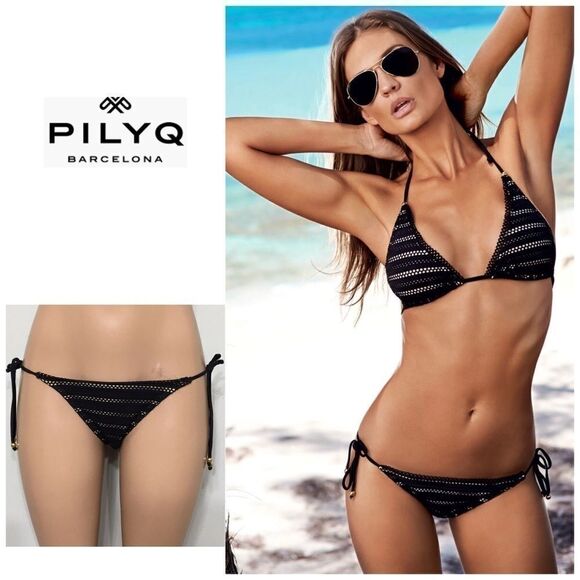 PILYQ black bikini bottom. NWT - Picture 1 of 7